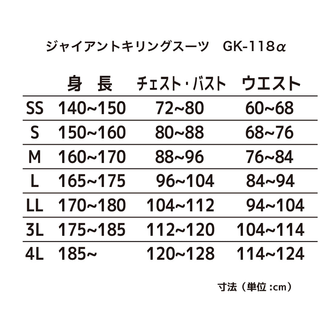 ジャイアントキリングスーツ GK-118α