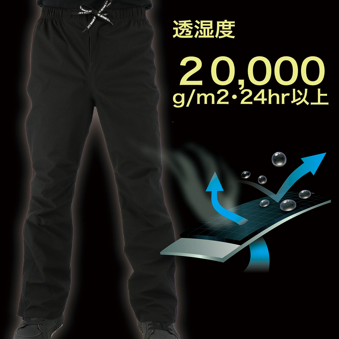 新品【パーリーゲイツ】ナイロンストレッチ防水透湿ロングパンツ 0(w70-74) 新品【パーリーゲイツ】ナイロンストレッチ防水透湿レインパンツ