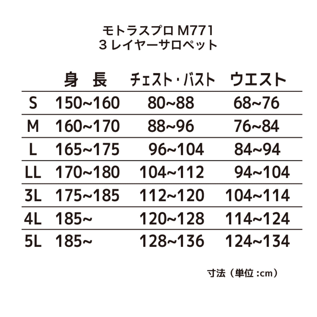 モトラスプロ　Ｍ７７１　サロペット